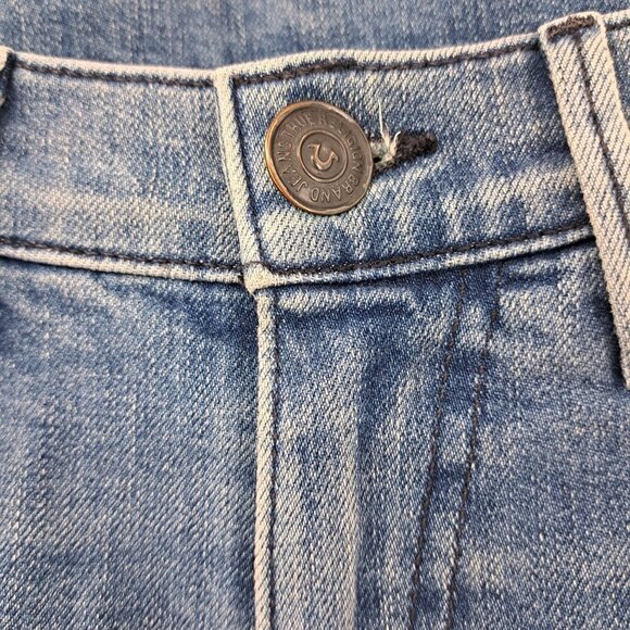 True Religion Stovepipe Patchwork Raw Hem Cropped Jeans Size 27 Boho Colorblock - Picture 7 of 12